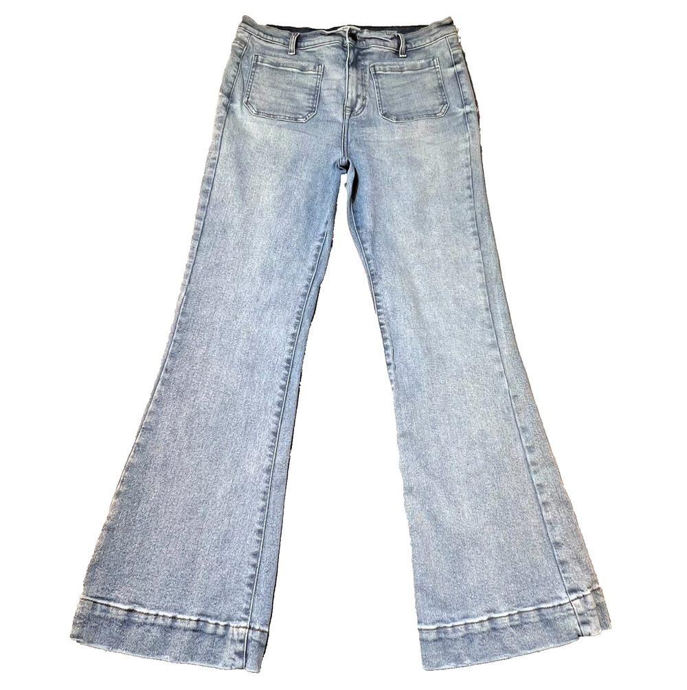 Kensie Vintage Luxe High Rise Flare Savannah Jeans Blue Denim Womens Size 10/30
